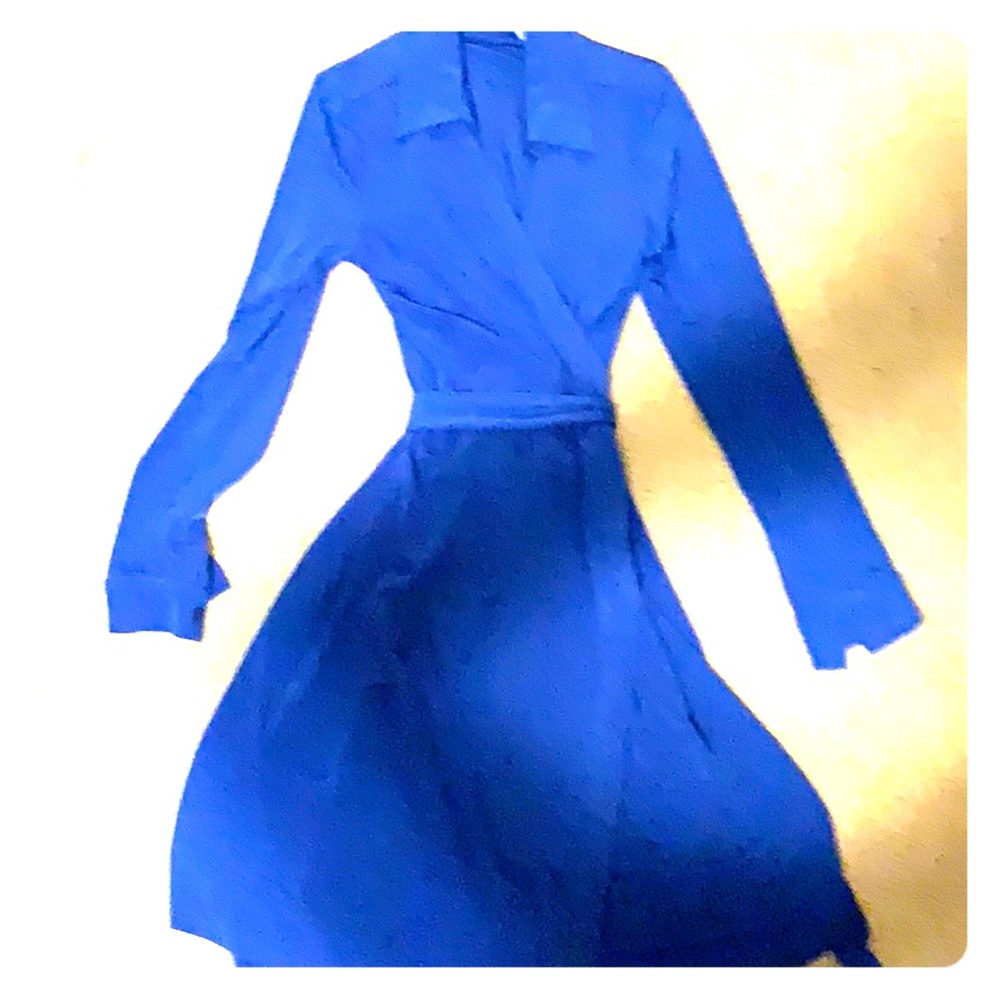 Calvin Klein royal blue wrap around dress
